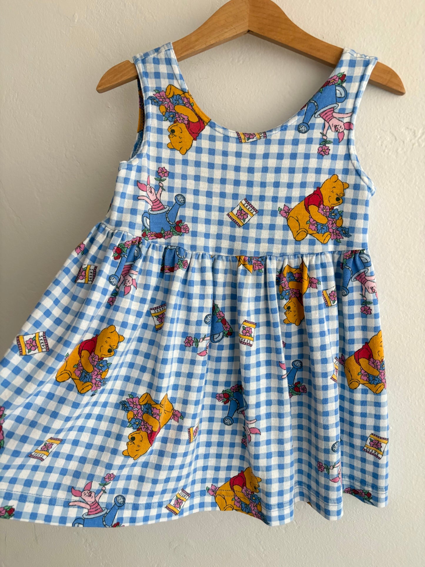 vintage pooh gingham dress (3/4)