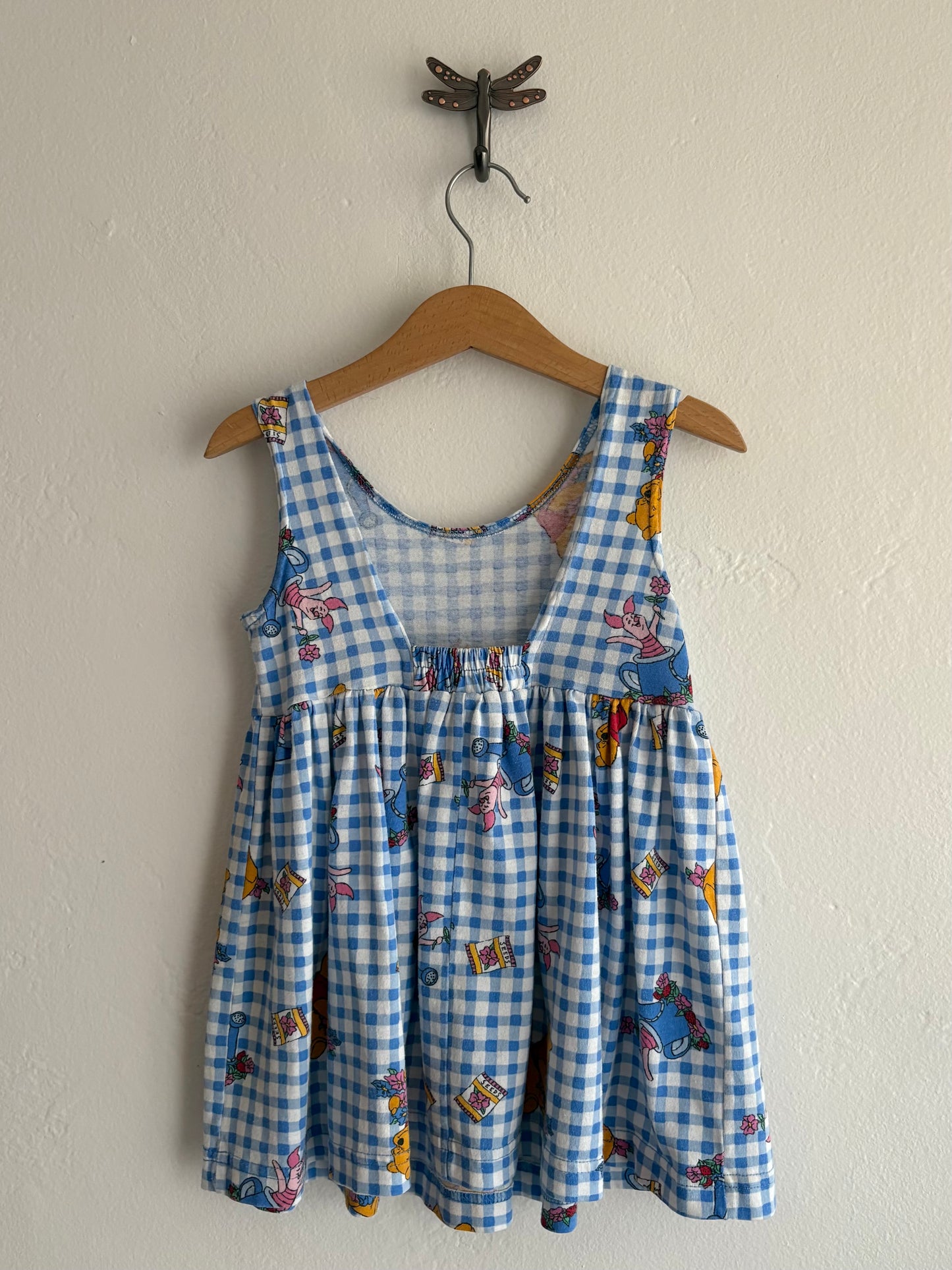 vintage pooh gingham dress (3/4)