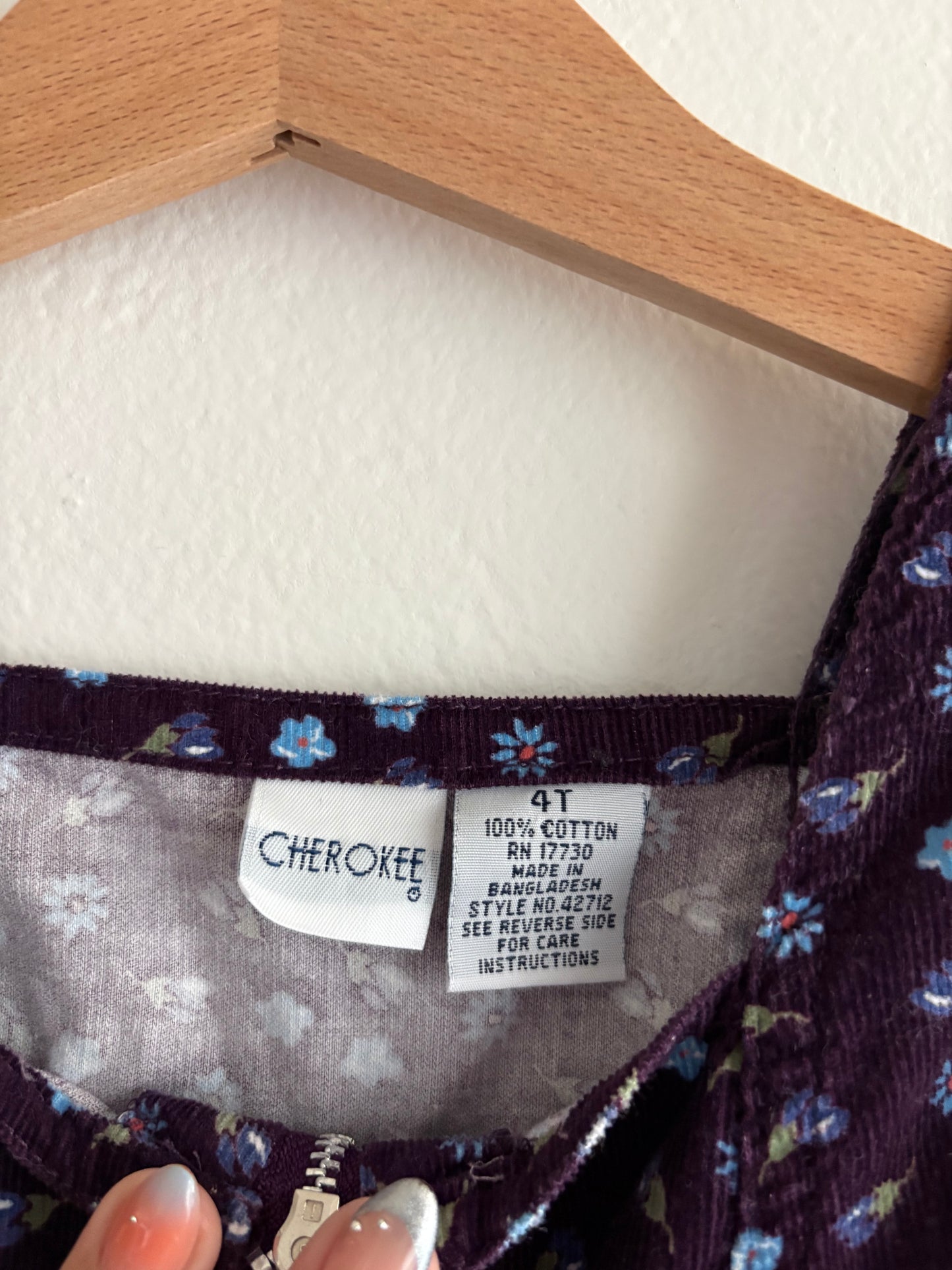 vintage cherokee floral dress (4T)