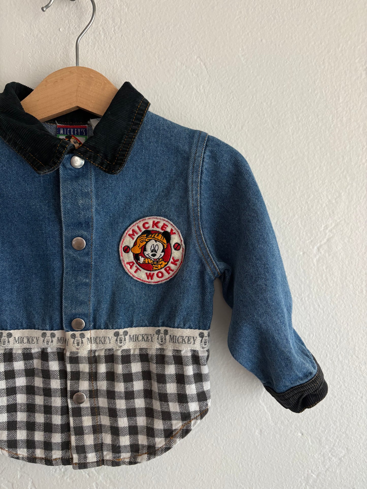 vintage mickey button up (18M)