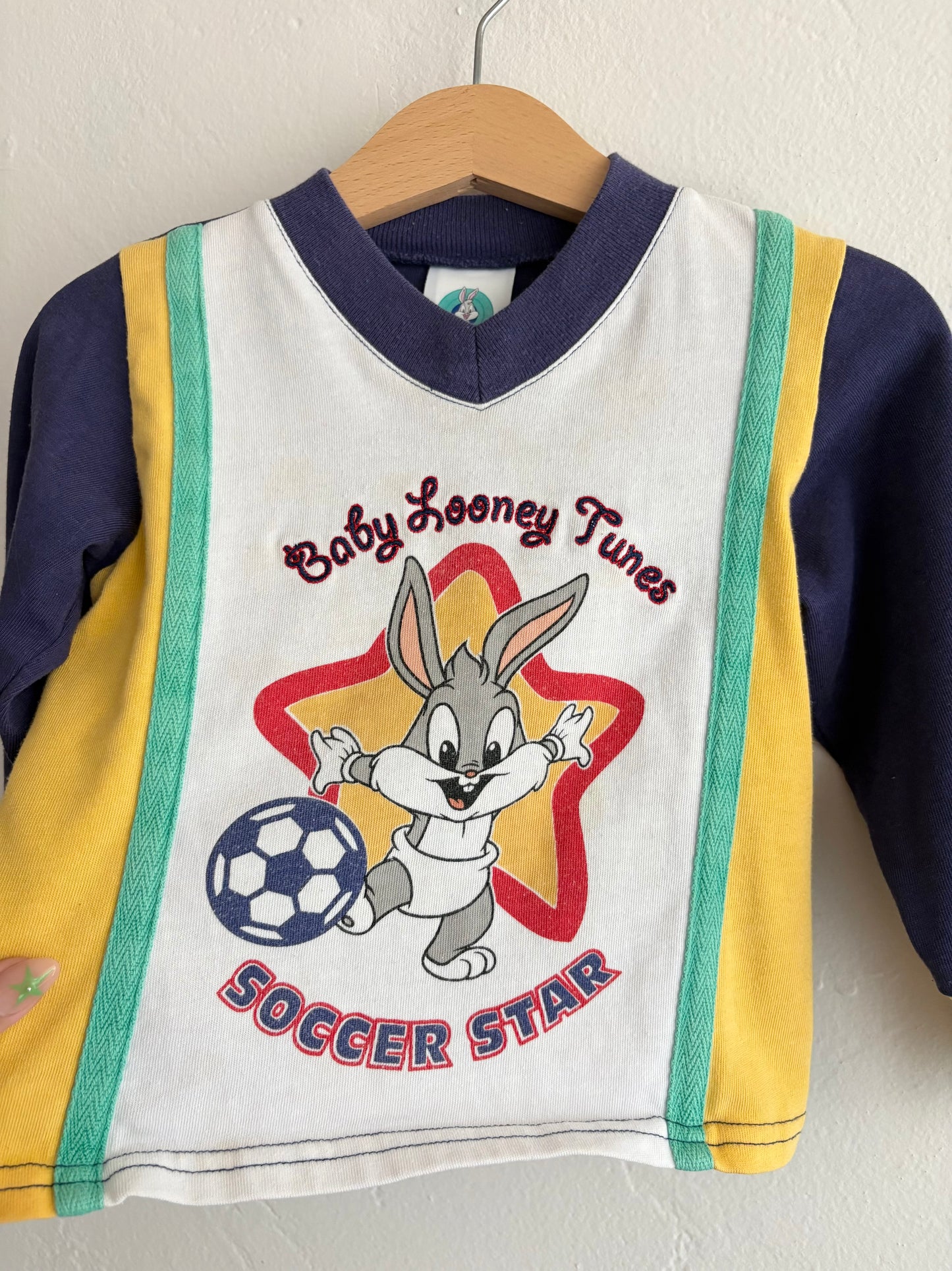 vintage bugs bunny soccer long sleeve (18M)