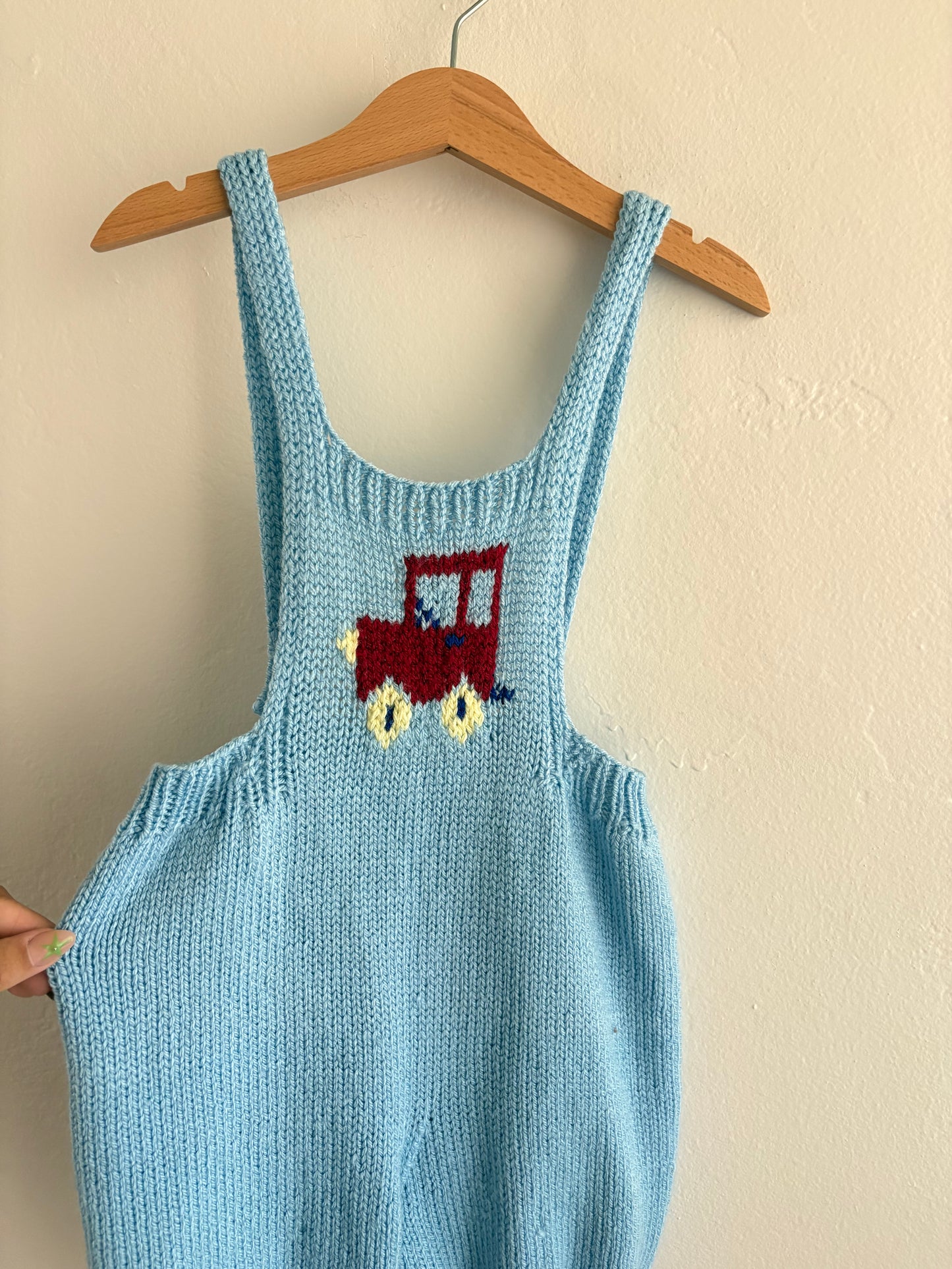 vintage handmade knit train set (18/24M)