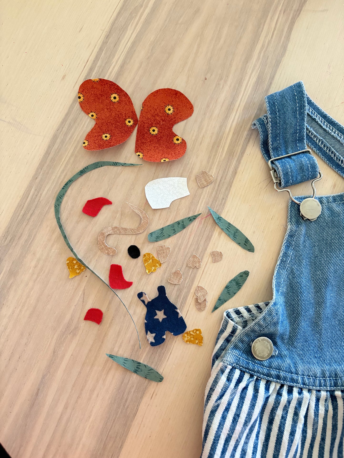 upcycled striped overalls (24M/2T)