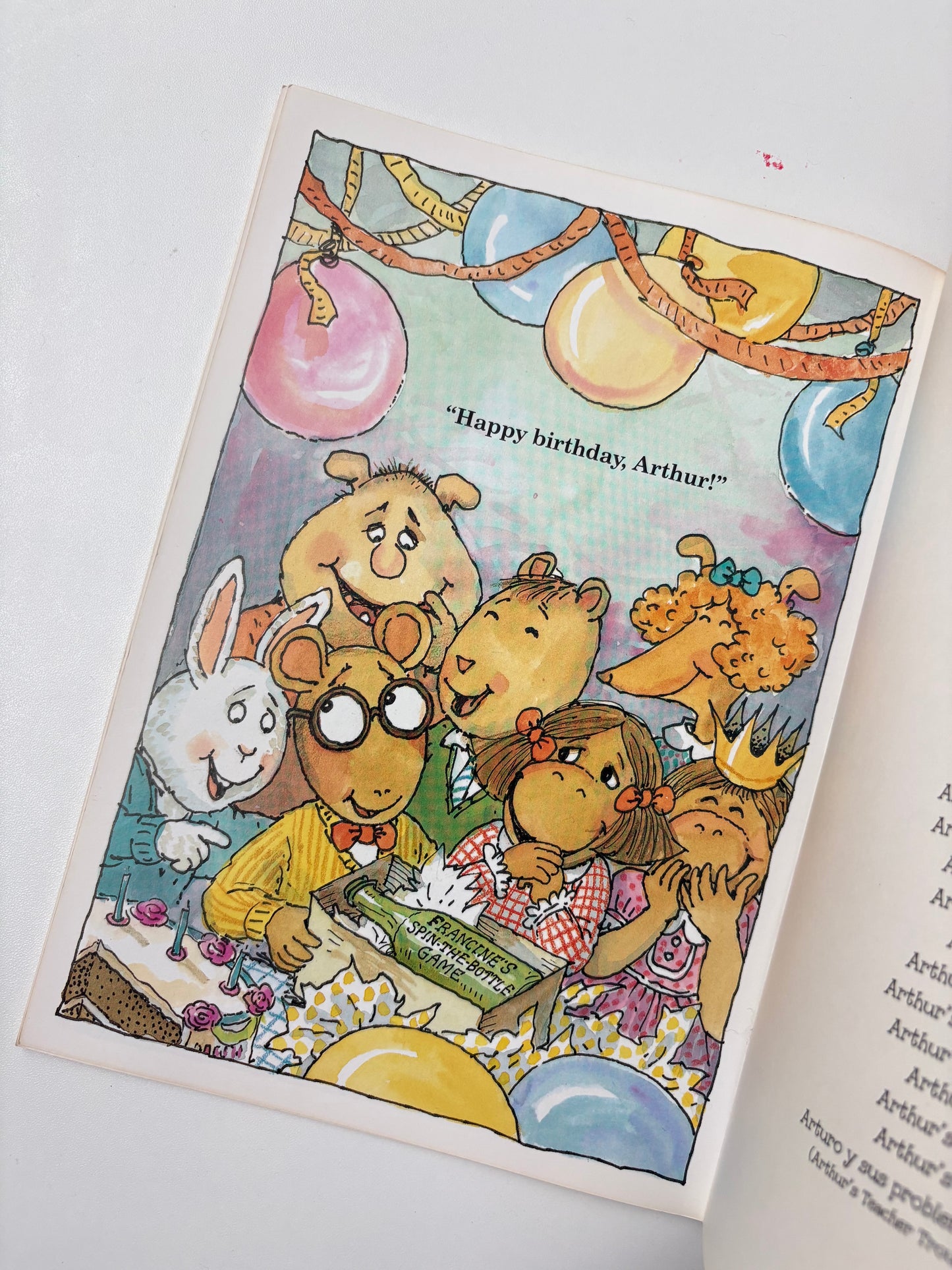 vintage Arthur birthday book