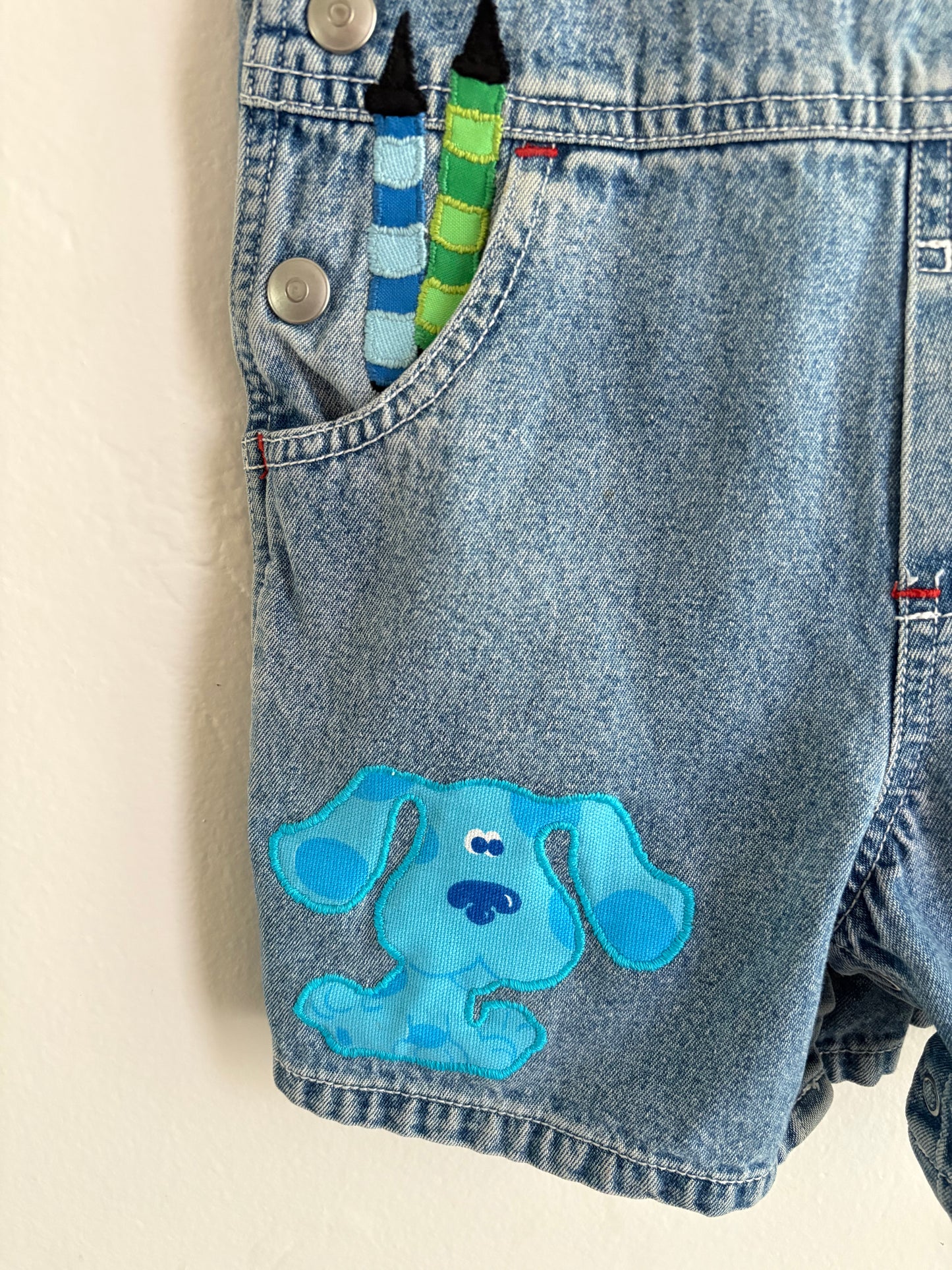 blues clues shortalls (3T) *handmade upcycle, please read!!*