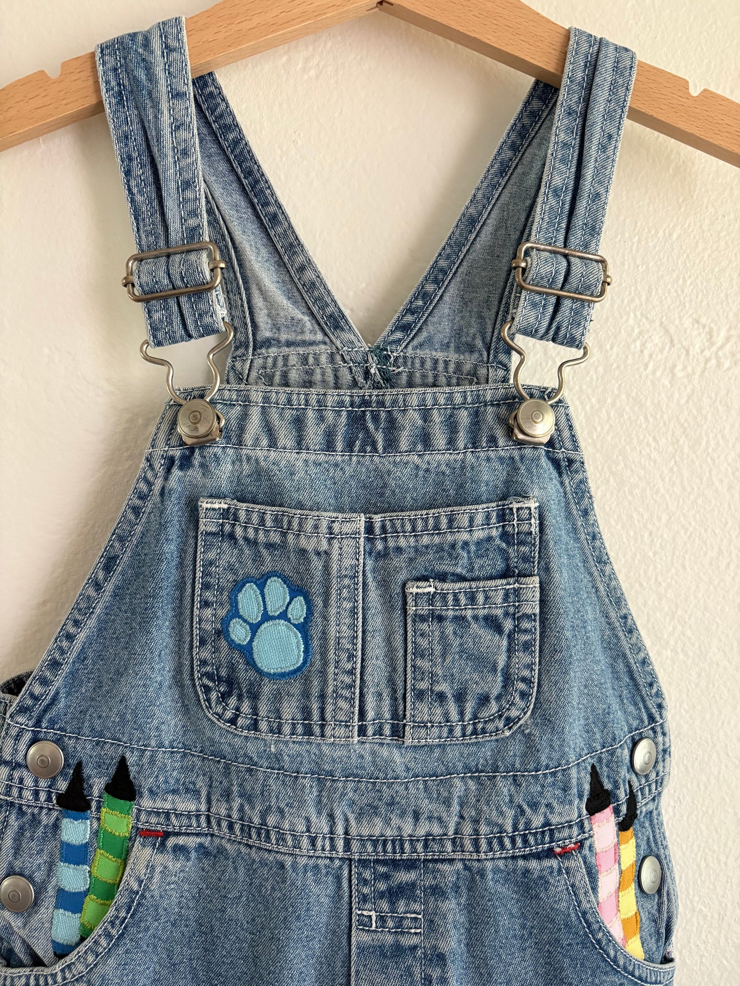 blues clues shortalls (3T) *handmade upcycle, please read!!*
