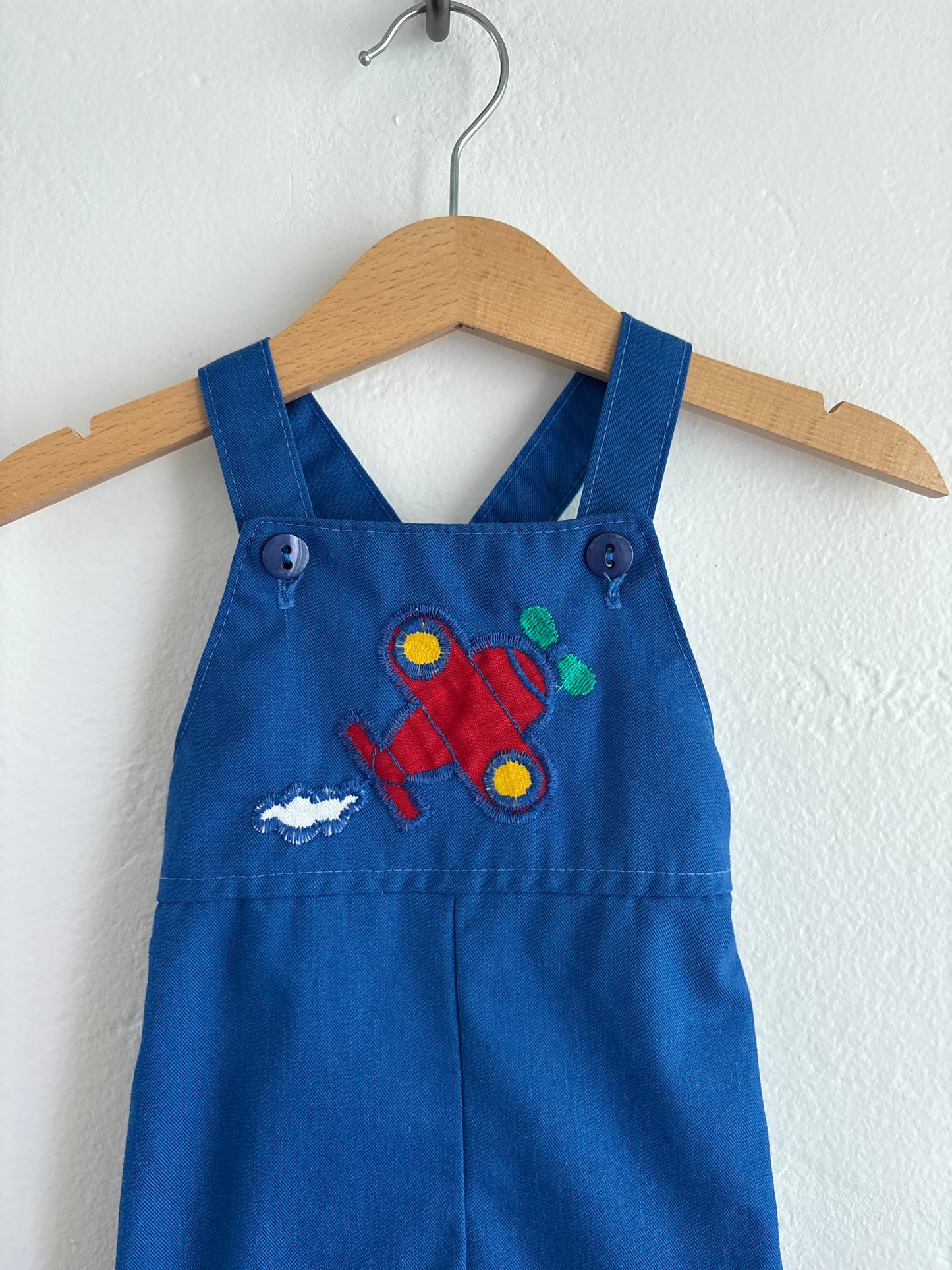 vintage healthtex airplane overalls (6M)