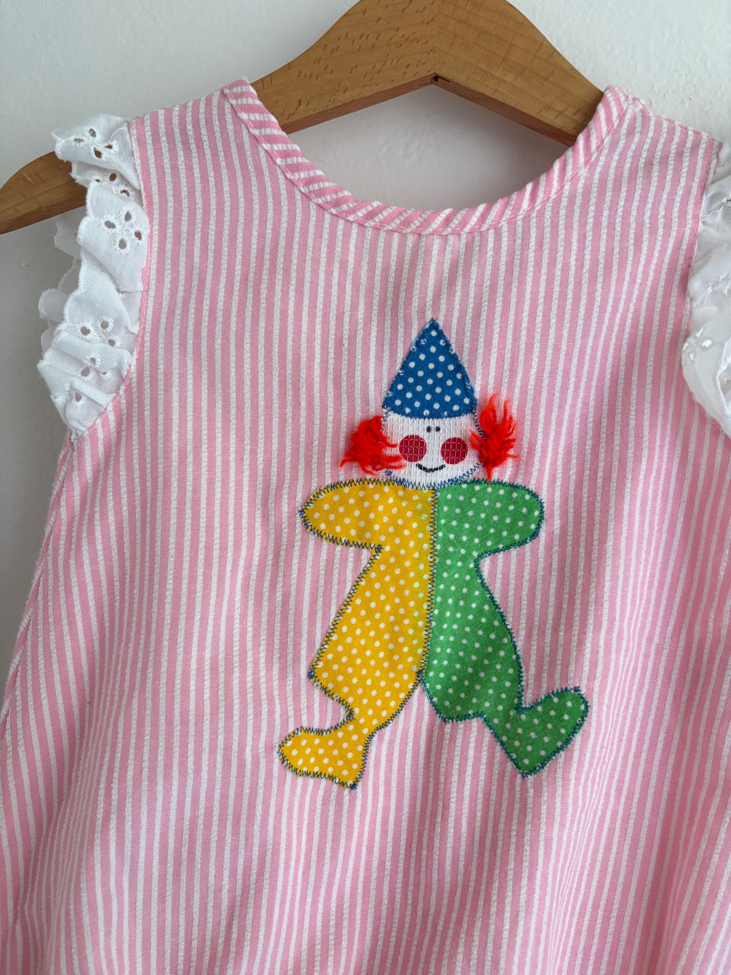 vintage toodle time clown romper (12M)