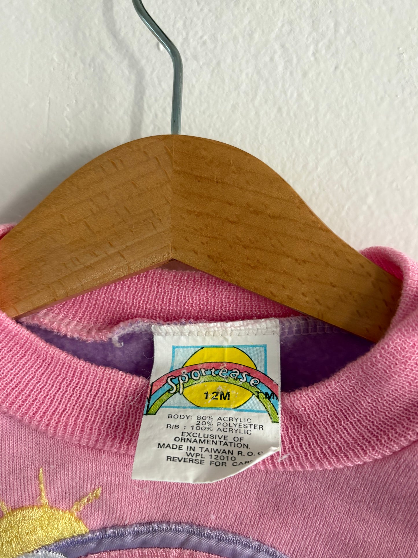 vintage rainbow sweater (12M)