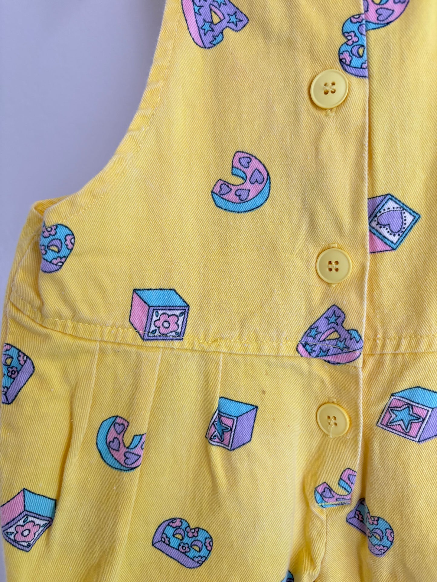 vintage ABC shortalls (24M)