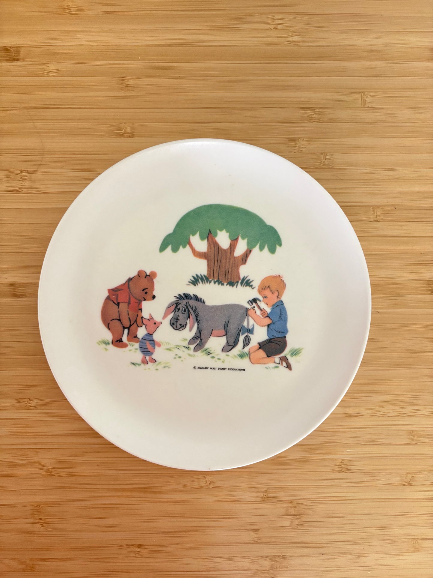 vintage pooh plate