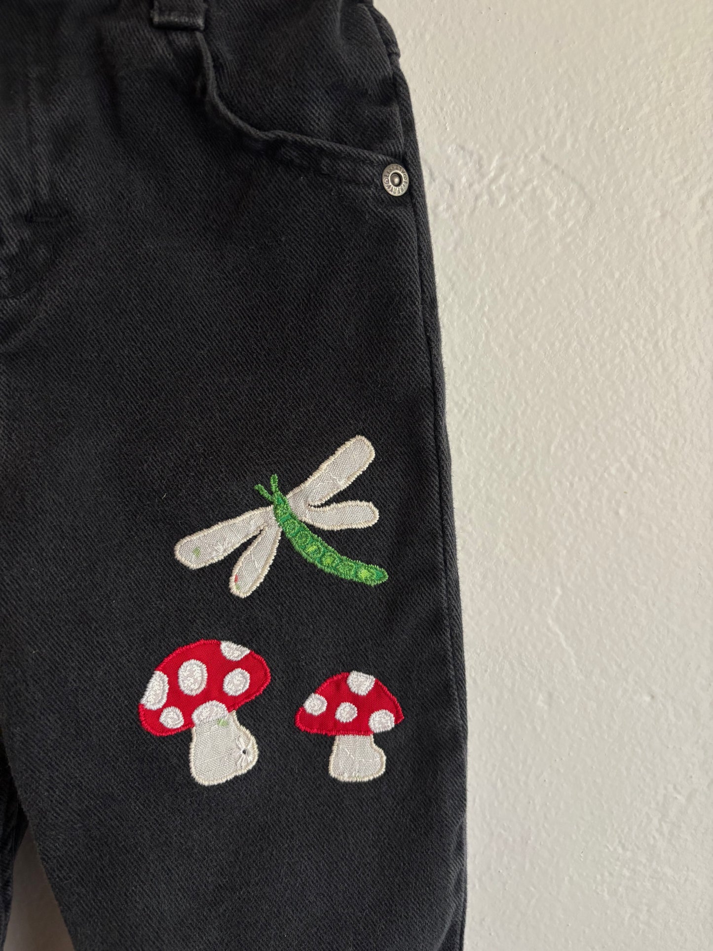 vintage 'garden pals' liberty jeans (18M) *handmade upcycle, please read!*