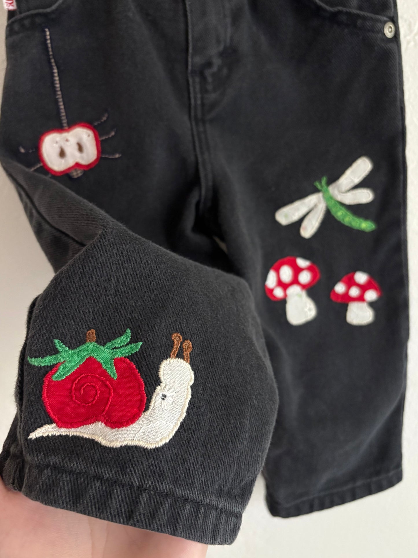 vintage 'garden pals' liberty jeans (18M) *handmade upcycle, please read!*