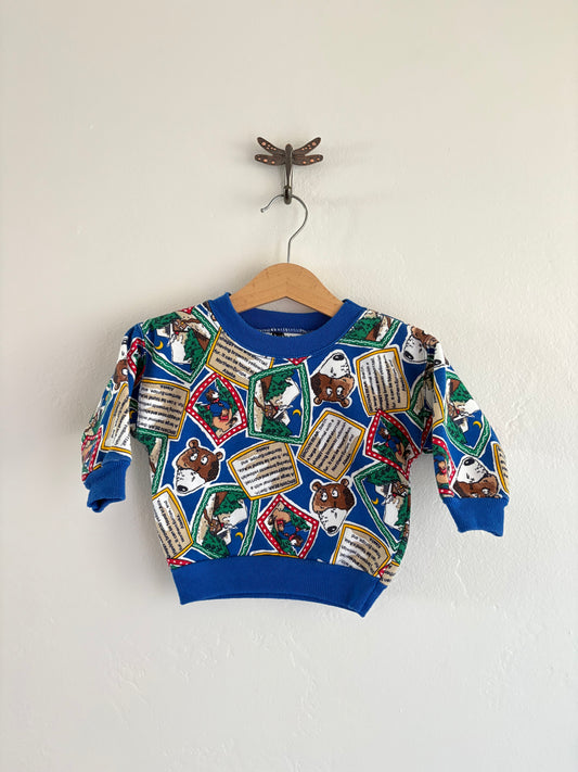 vintage aop bear sweater (12M)