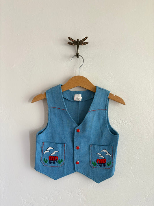 vintage western vest (3/4T)
