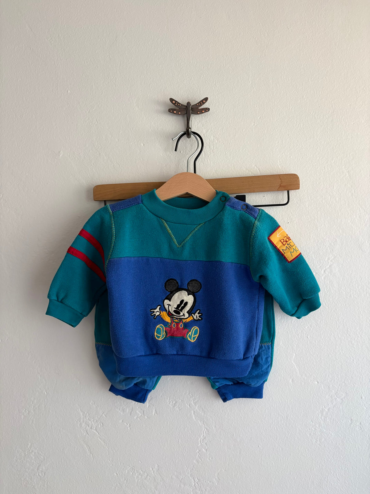 90's baby mickey sweat set (6/9M)