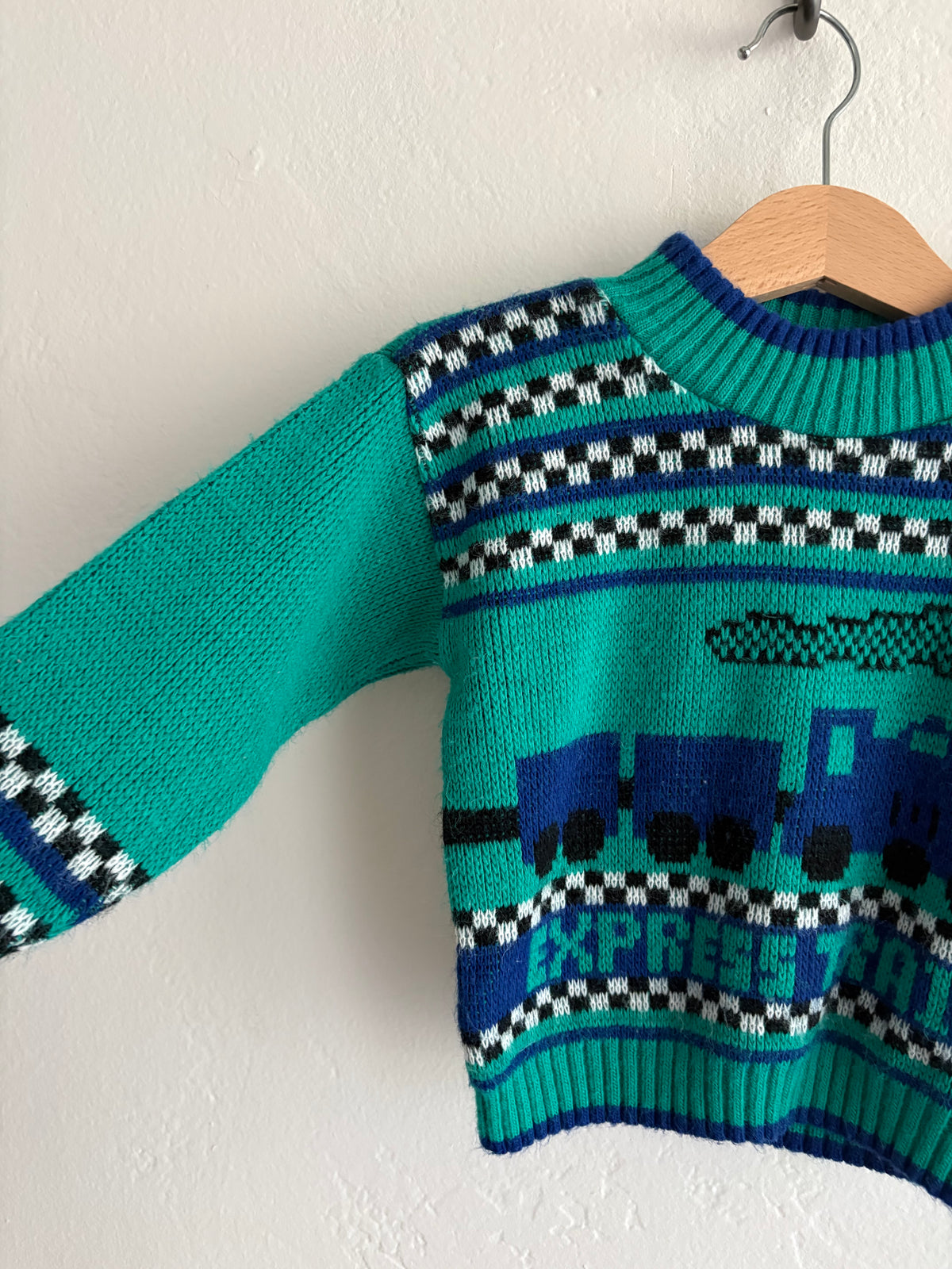 vintage train knit (24M)