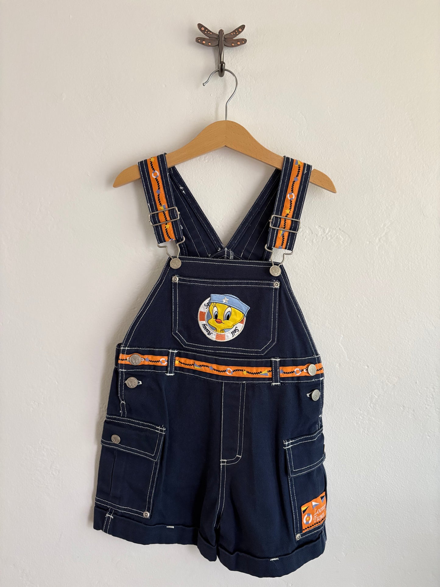 vintage sailor tweety shortalls (4/6)