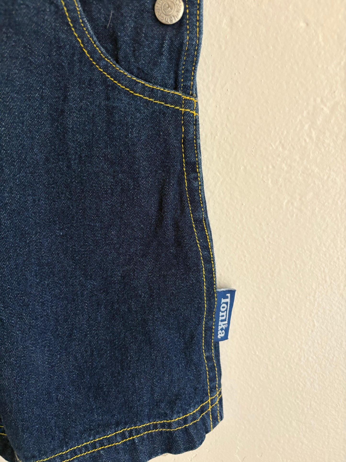 vintage y2k tonka truck shortalls (3T)