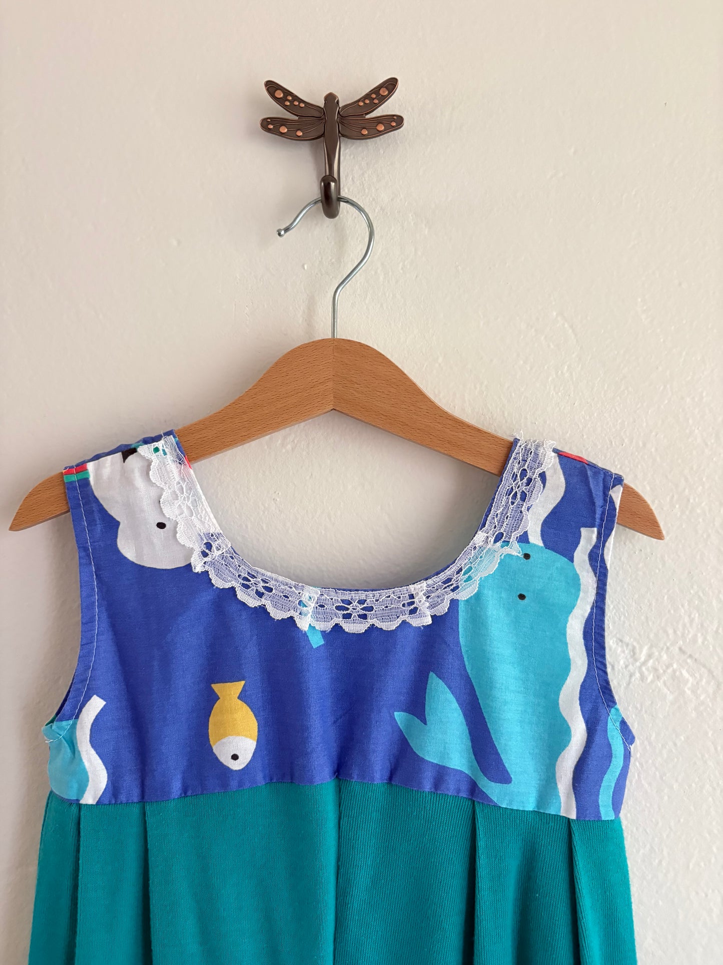 whale romper (2T)