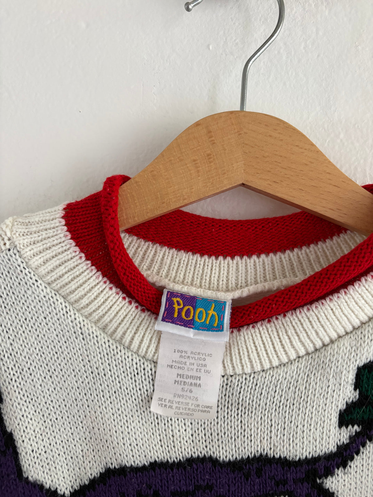 90's pooh knitted sweater (5/6)