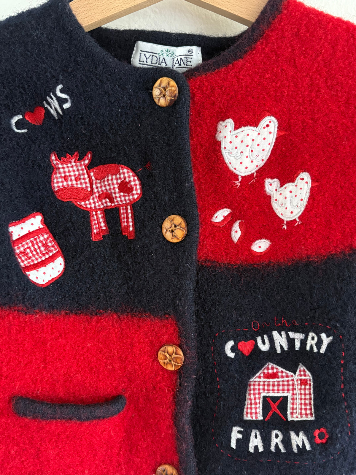 vintage farm 100% wool sweater (2T)